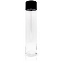 Botella de cristal con tapón negro personalizada