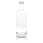 Botella de cristal con tapón estilo aluminio cuello largo personalizada