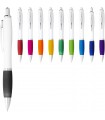Bolígrafo blanco con grip de color Nash